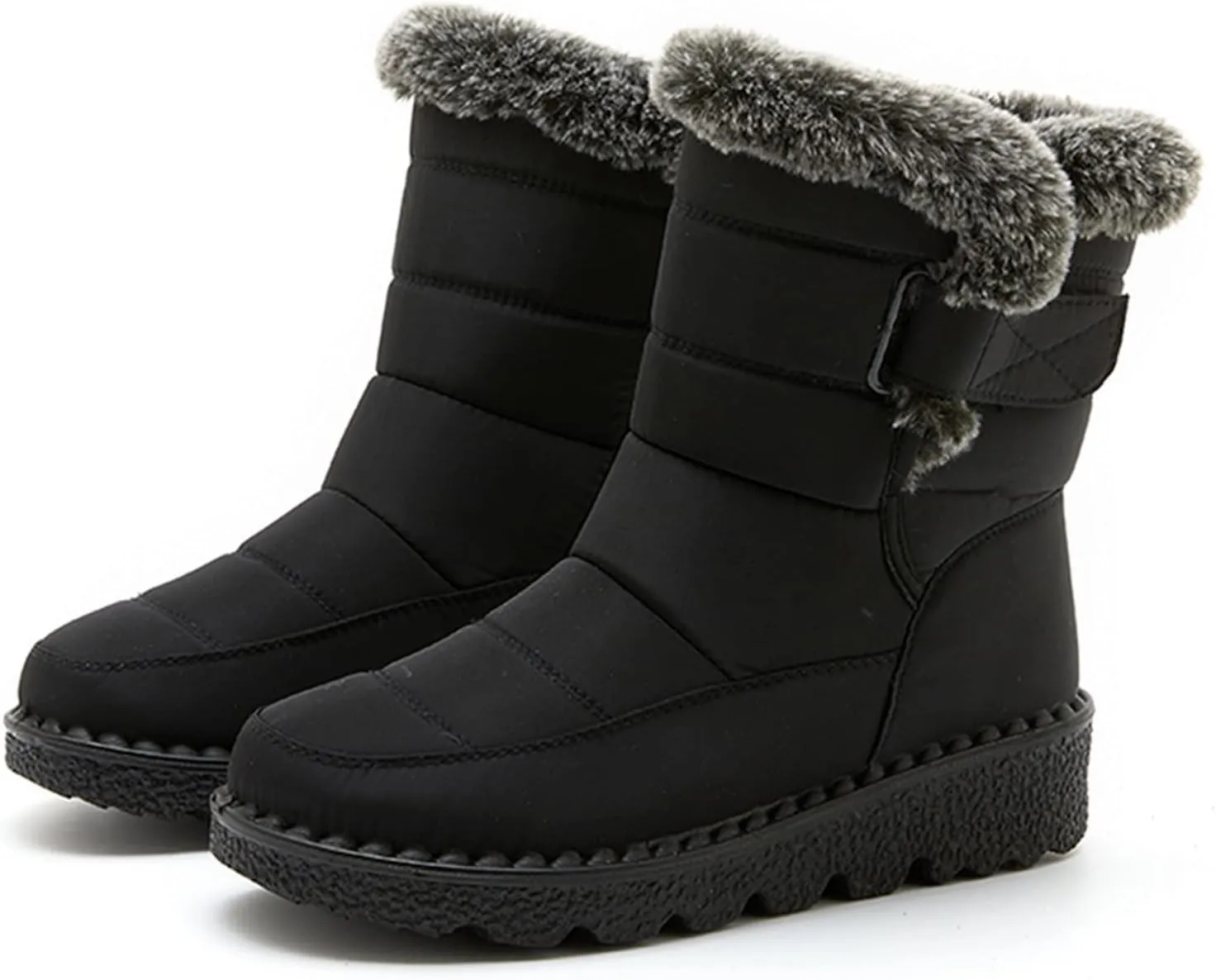 2023 New Women Winter Non-Slip Waterproof Snow Plush Ankle Boots Snow Boots Women Black Winter White Booties for Women Outdoor Boots Women Warm Botas Termicas Para Mujer Frio