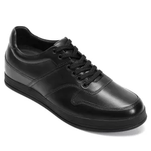 5 CM / 1.95 Inches CMR CHAMARIPA Black Leather Casual Sneakers for Men