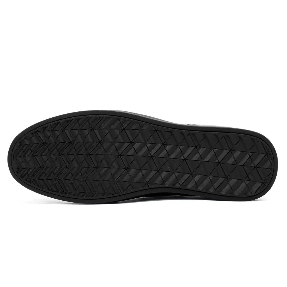 5 CM / 1.95 Inches CMR CHAMARIPA Black Leather Casual Sneakers for Men