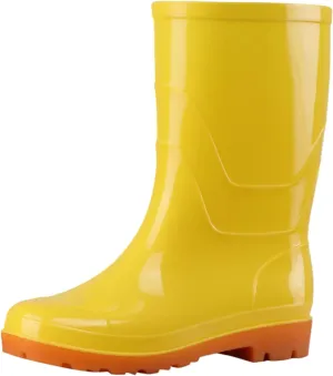 AMDBEL Rain Boots for Women, Women's Mid Calf Rain Boots Waterproof Garden Shoes Rubber Anti-Slipping Rain boots for Ladies