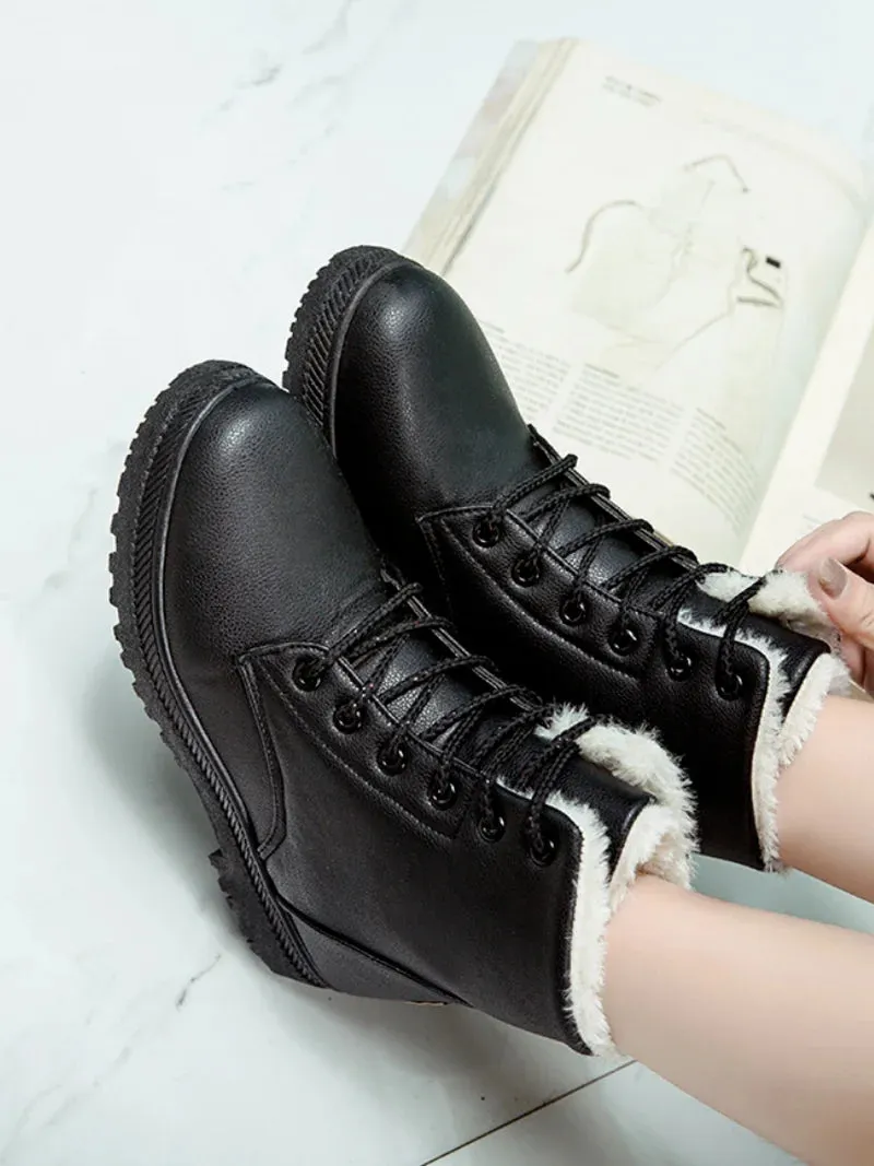Ankle Boots for Woman Snow Booties Warm Shoes Plus Size