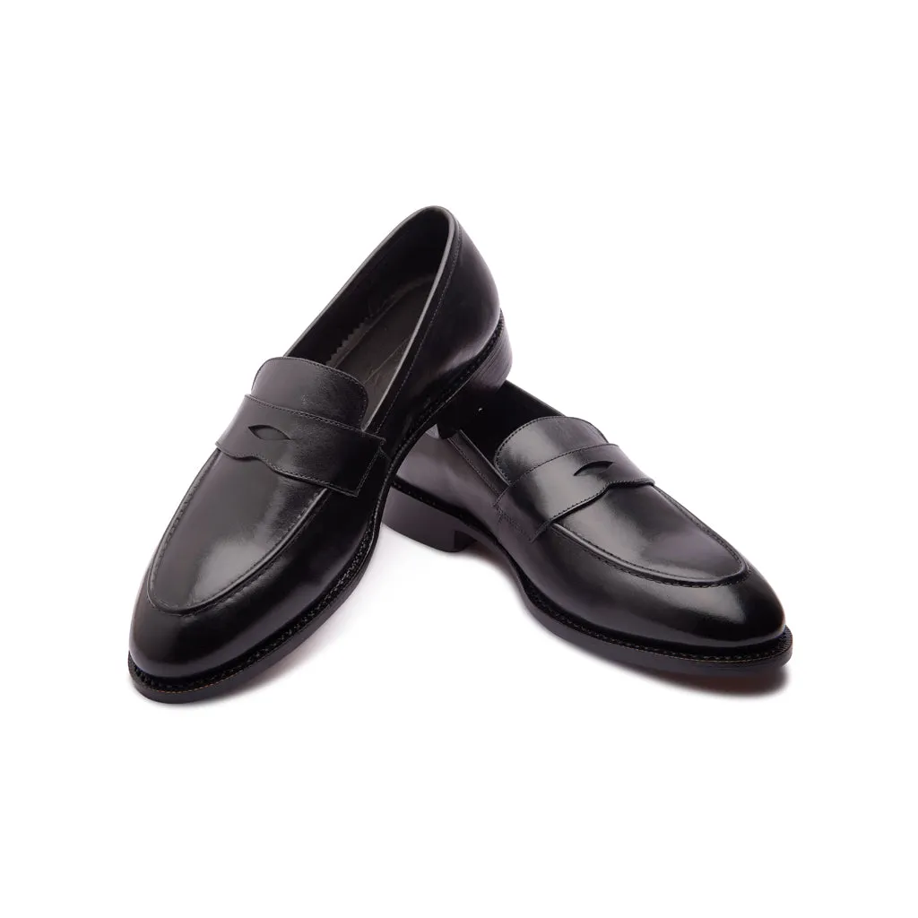 Aurus, Penny Loafer - Black | Hand Welted Classics Collection