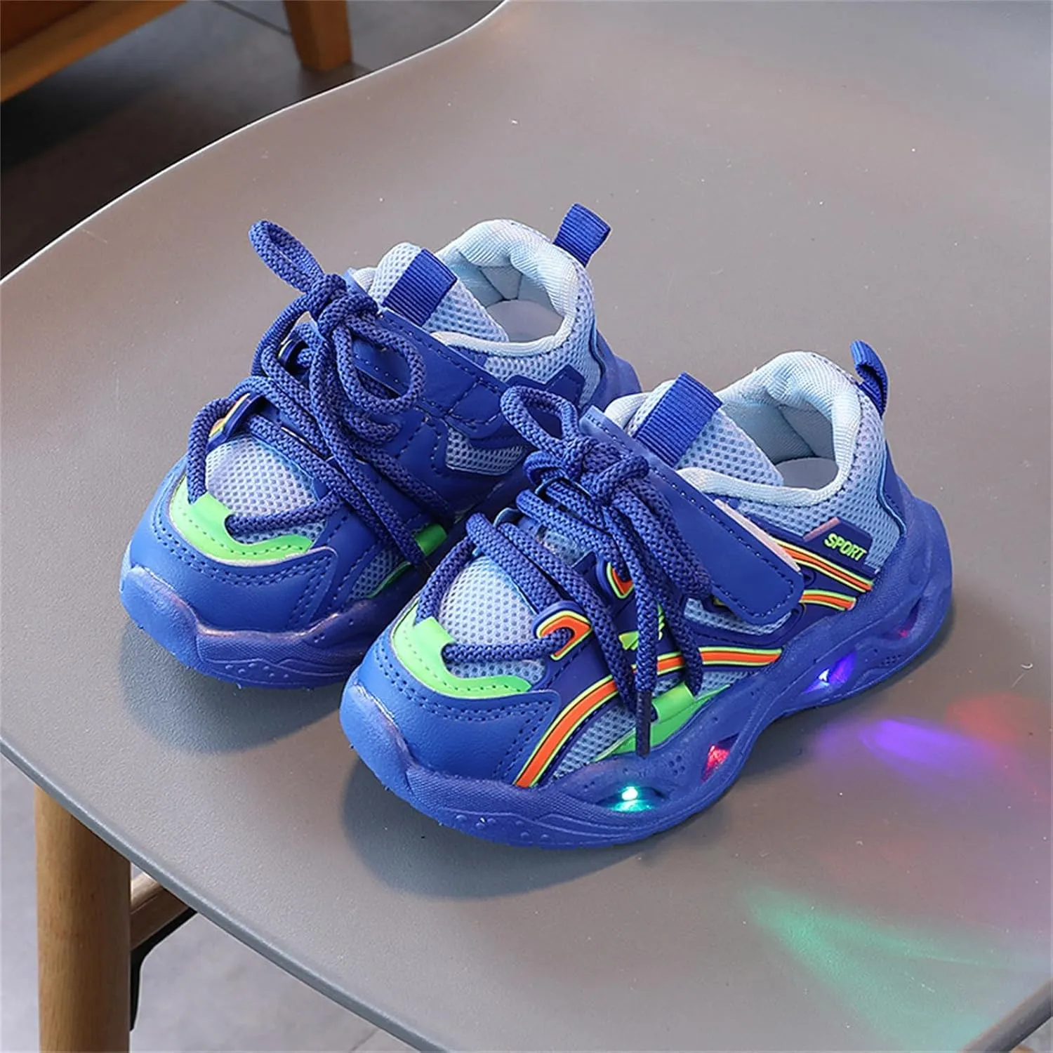 Baby Boys Girls Glitter Sneakers Rubber Soft First Walking Sport Shoes Toddler Outdoor Non Slip Sparkle Lace Shoes