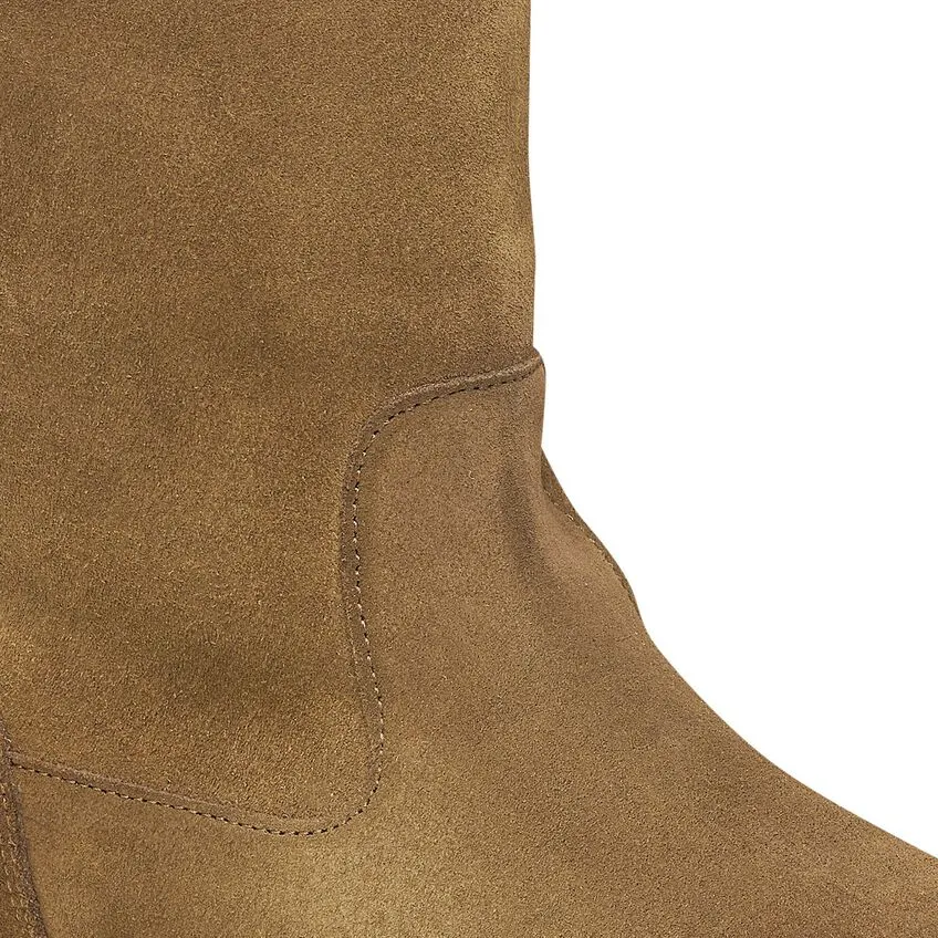Birkenstock Women's Uppsala Shearling Suede Leather Boots Dark Tea Brown