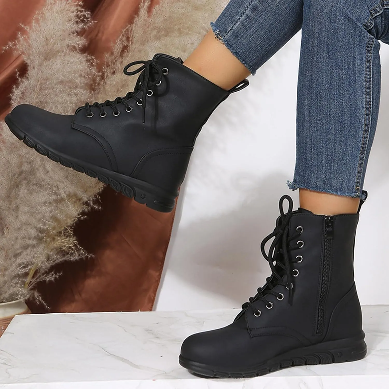 Black Booties for Women Ankle Rain Boots Going Out Boots for Women Women Wide Width Boots Black Ankle Boots with Heels White Booties Women Wide Width