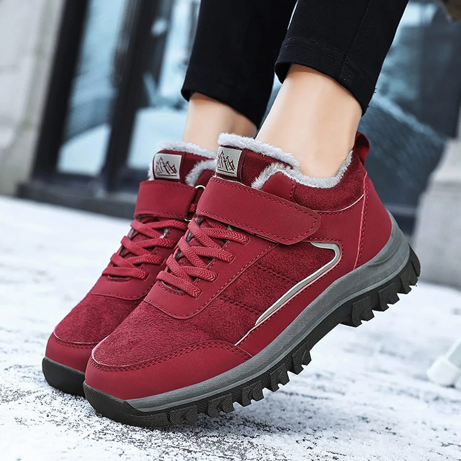 Black Knee High Winter Boots for Women Women Waterproof Snow Boots with Zipper Winter Boots for Women Ankle Booties Sexy Womens Duck Boots Waterproof Insulated Wide Botas Nieve