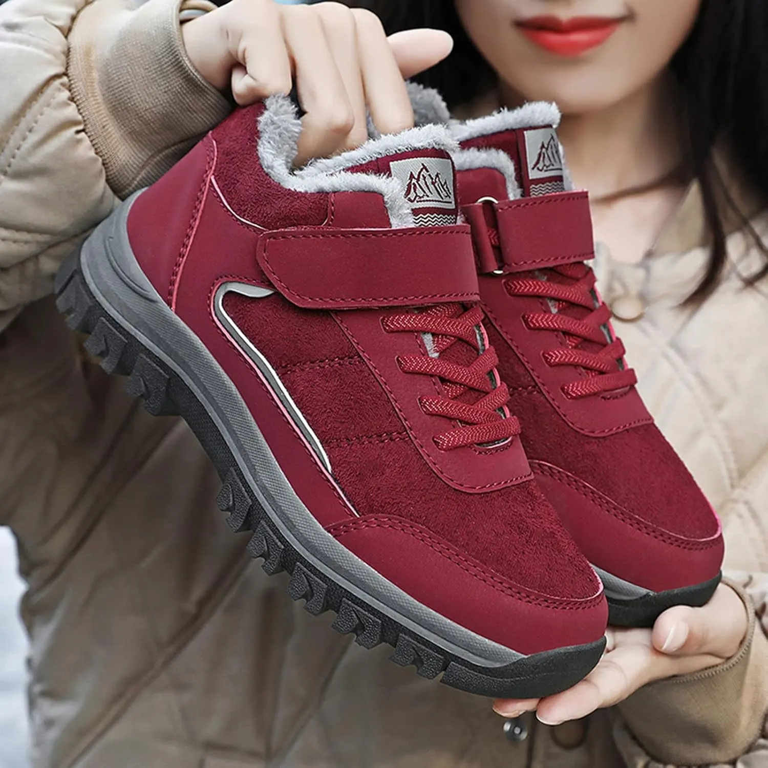 Black Knee High Winter Boots for Women Women Waterproof Snow Boots with Zipper Winter Boots for Women Ankle Booties Sexy Womens Duck Boots Waterproof Insulated Wide Botas Nieve