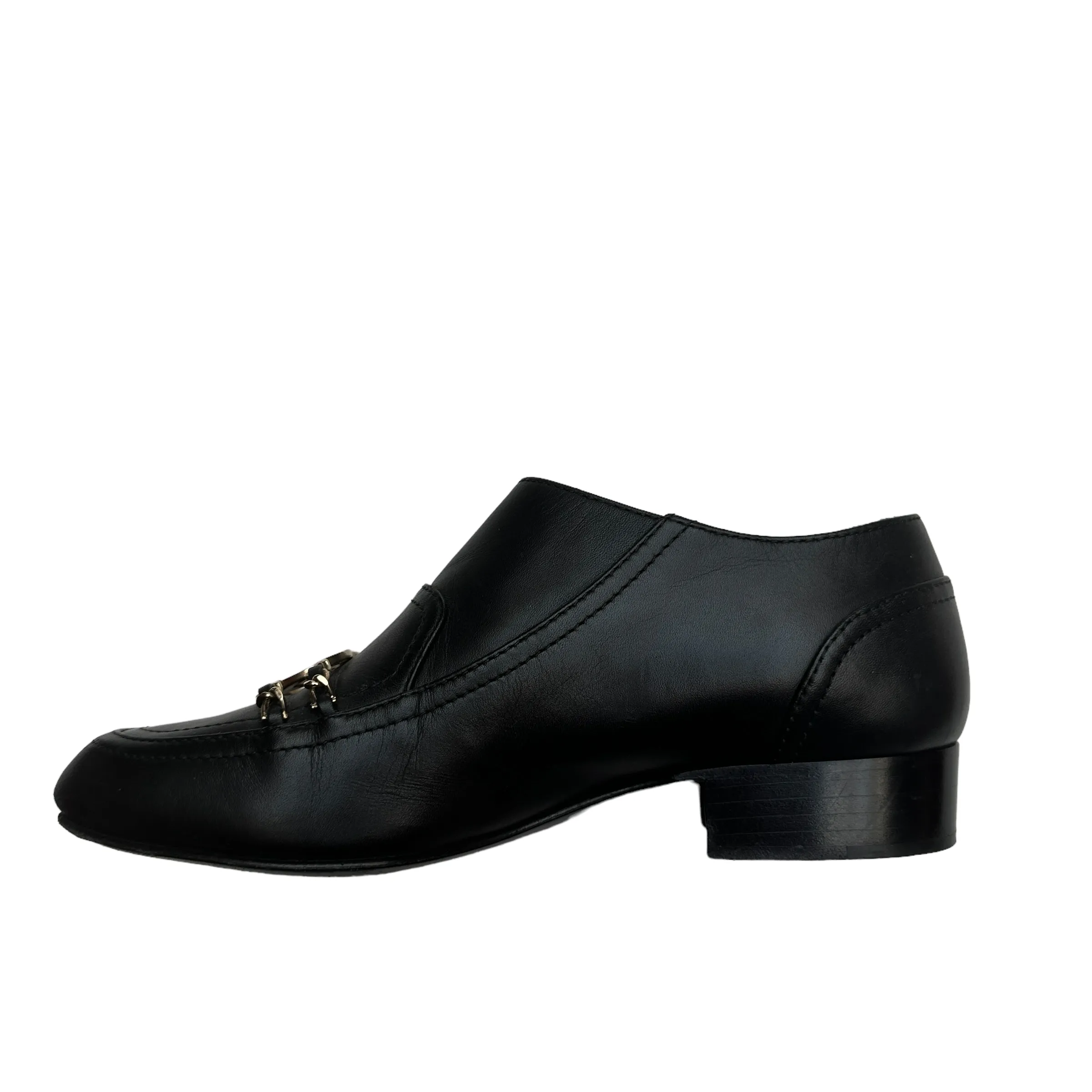 Black Leather Logo Booties - 5