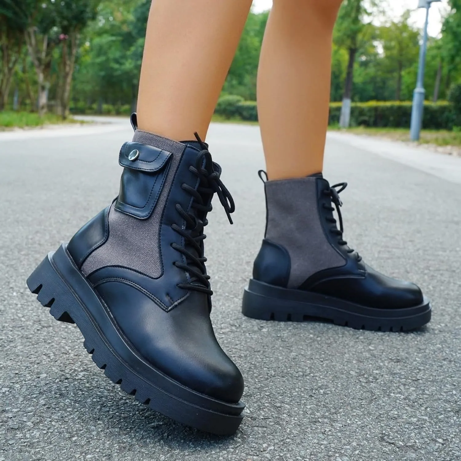 Booties for Women Low Heel Women's Boots Comfortable Ankle Boots for Women Kallie Wedge Bootie Ankle Boots Wedge Brown Ankle Boots for Women Low Heel Buckle