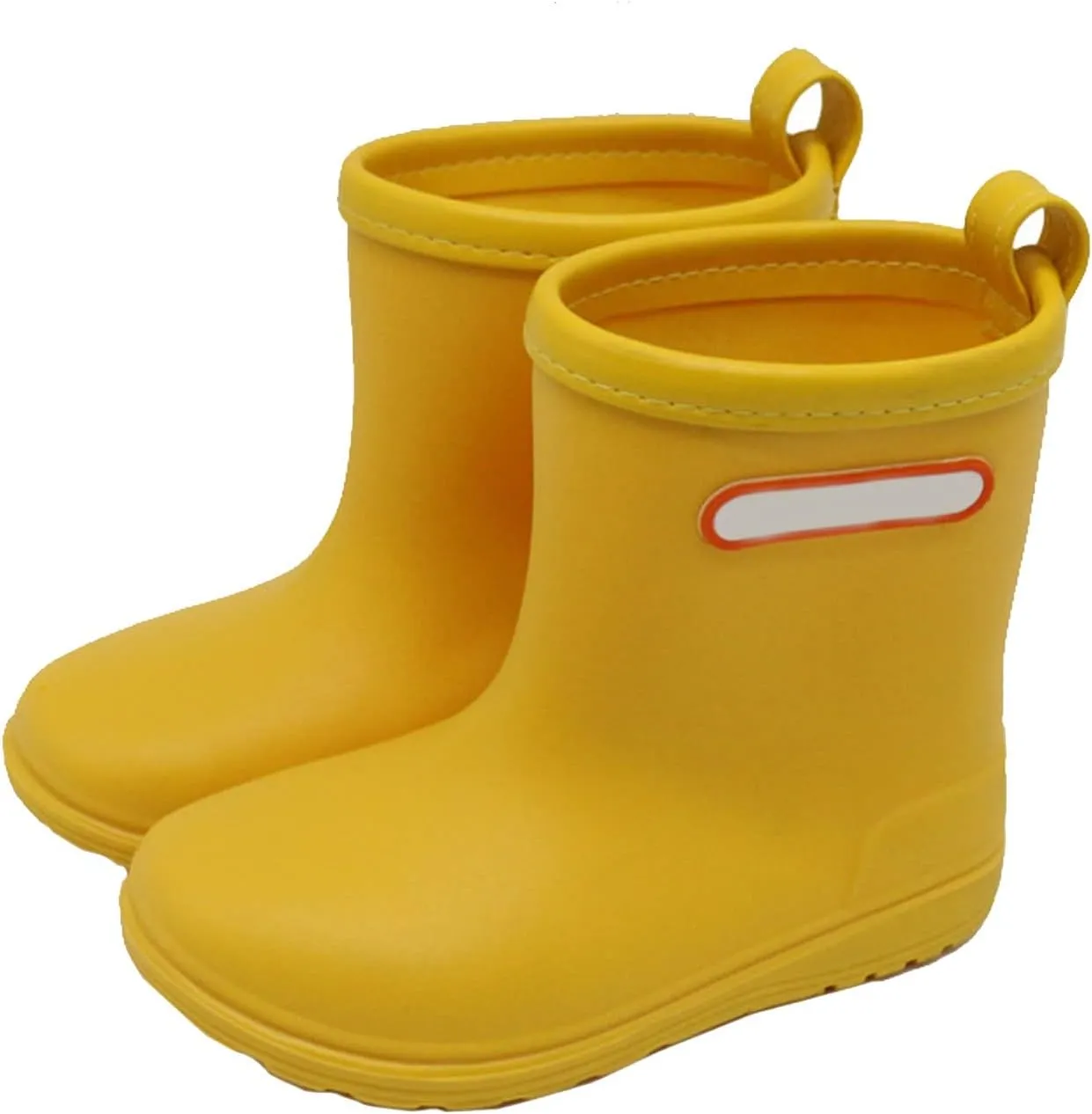 Boys and Girls Rain Boots Baby Short Rain Boots for Toddler Easy-on Lightweight Waterproof Rainy Day Rubber Shoes