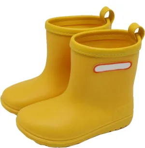 Boys and Girls Rain Boots Baby Short Rain Boots for Toddler Easy-on Lightweight Waterproof Rainy Day Rubber Shoes