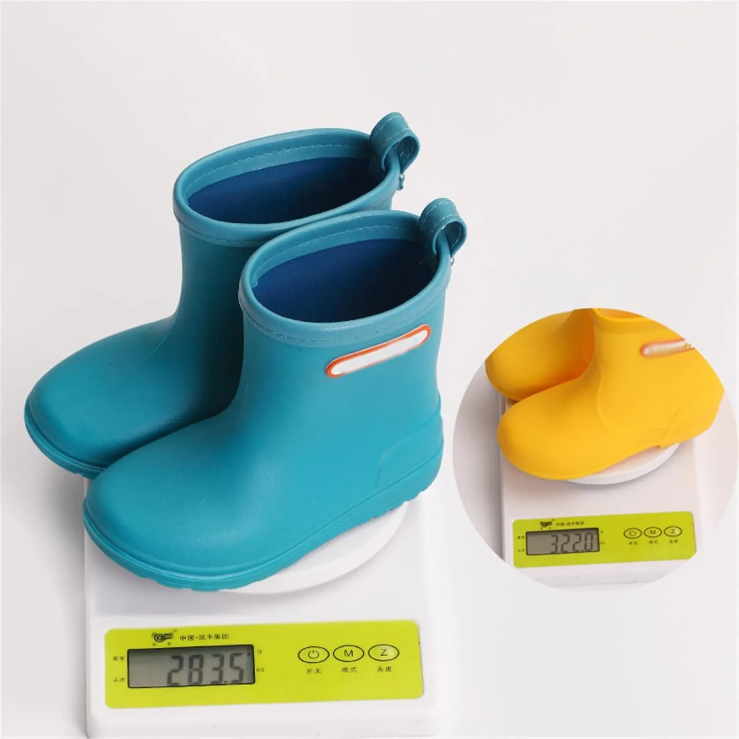 Boys and Girls Rain Boots Baby Short Rain Boots for Toddler Easy-on Lightweight Waterproof Rainy Day Rubber Shoes