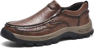 Camel Crown Men's Loafers Slip-on Loafers Leather Casual Walking Shoes Comfortable Work Office Wear Outdoors