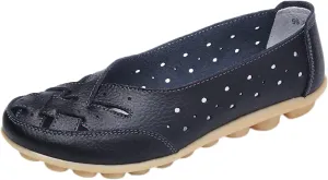 Cathalem Orthopedic Loafers for Women, Breathable Leather Loafers Soft Soled Pure Cowhide Corrective Loafers for Women