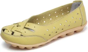 Cathalem Orthopedic Loafers for Women, Breathable Leather Loafers Soft Soled Pure Cowhide Corrective Loafers for Women
