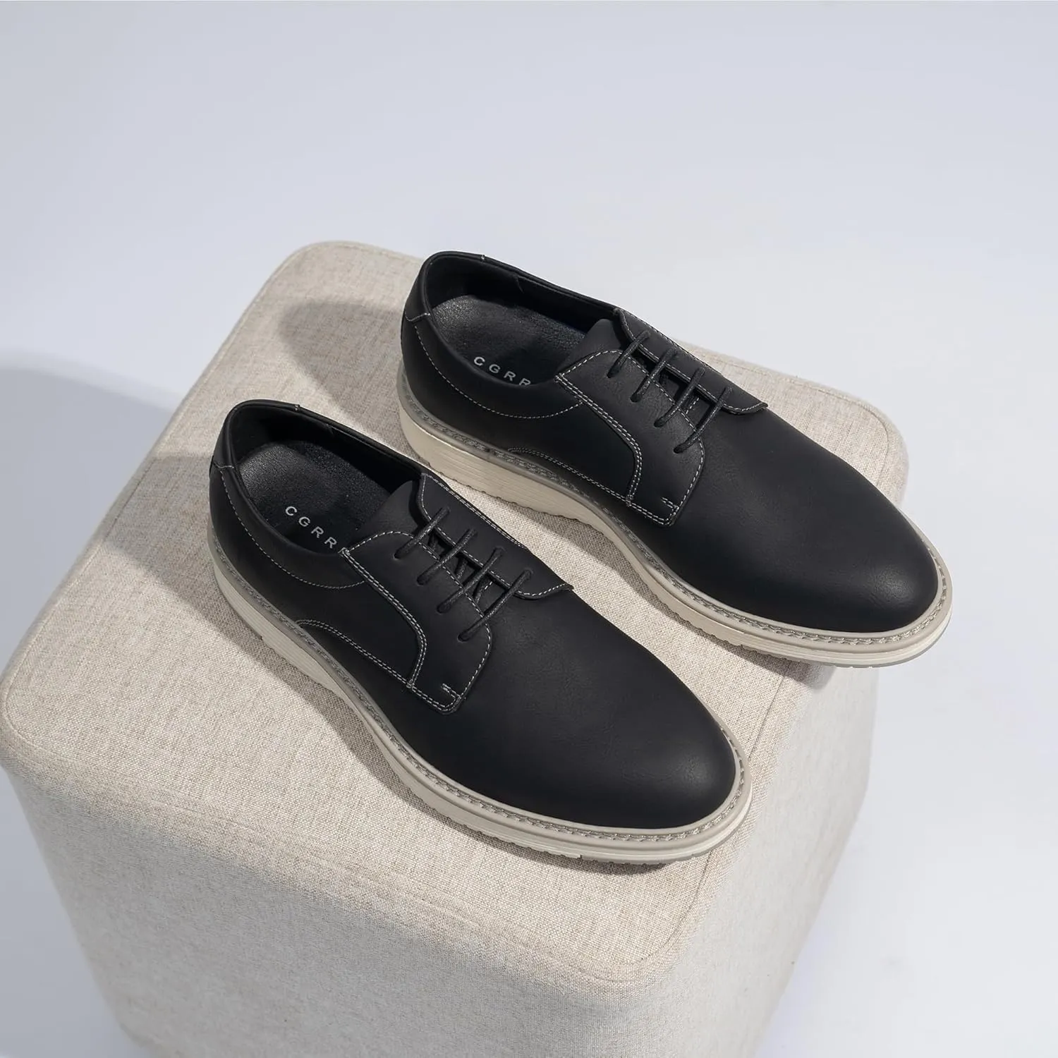 CGRRBW Mens Dress Shoes Casual Oxford Shoes Dress Sneakers Fashion Comfortable Work Business Office Shoes