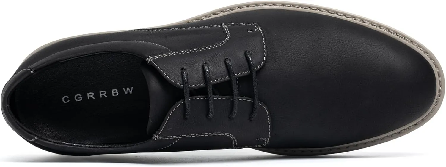 CGRRBW Mens Dress Shoes Casual Oxford Shoes Dress Sneakers Fashion Comfortable Work Business Office Shoes