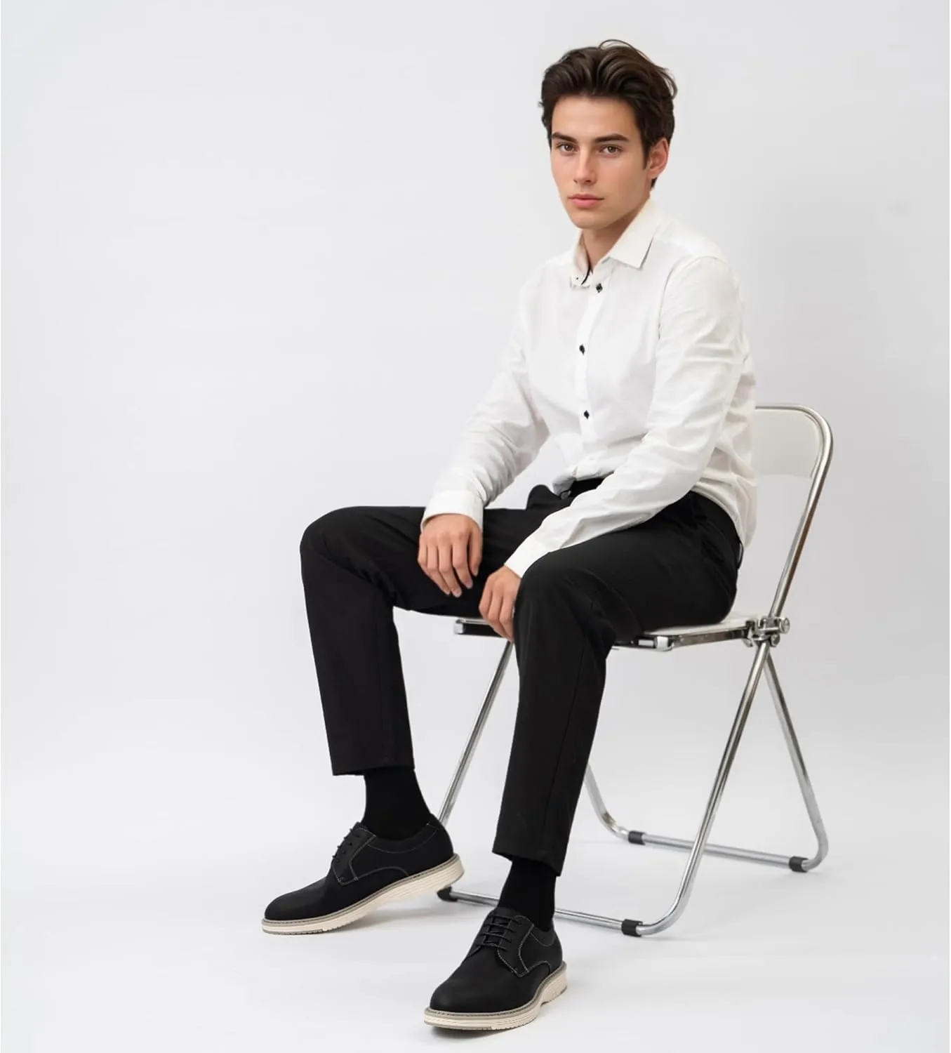 CGRRBW Mens Dress Shoes Casual Oxford Shoes Dress Sneakers Fashion Comfortable Work Business Office Shoes