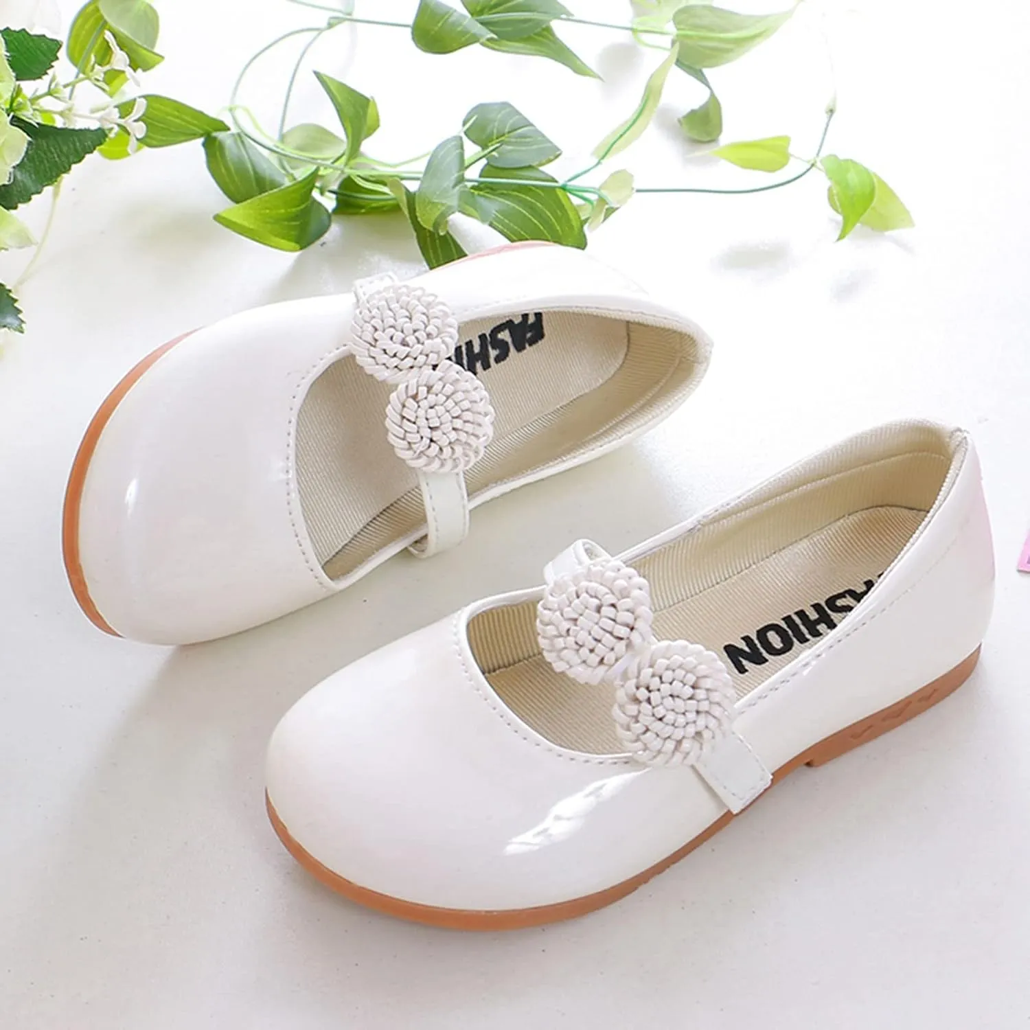 Children Loafers Leather Shoes Bowknot Girls Princess Shoes Single Shoes Performance Dress Shoes Kids Wide Shoes