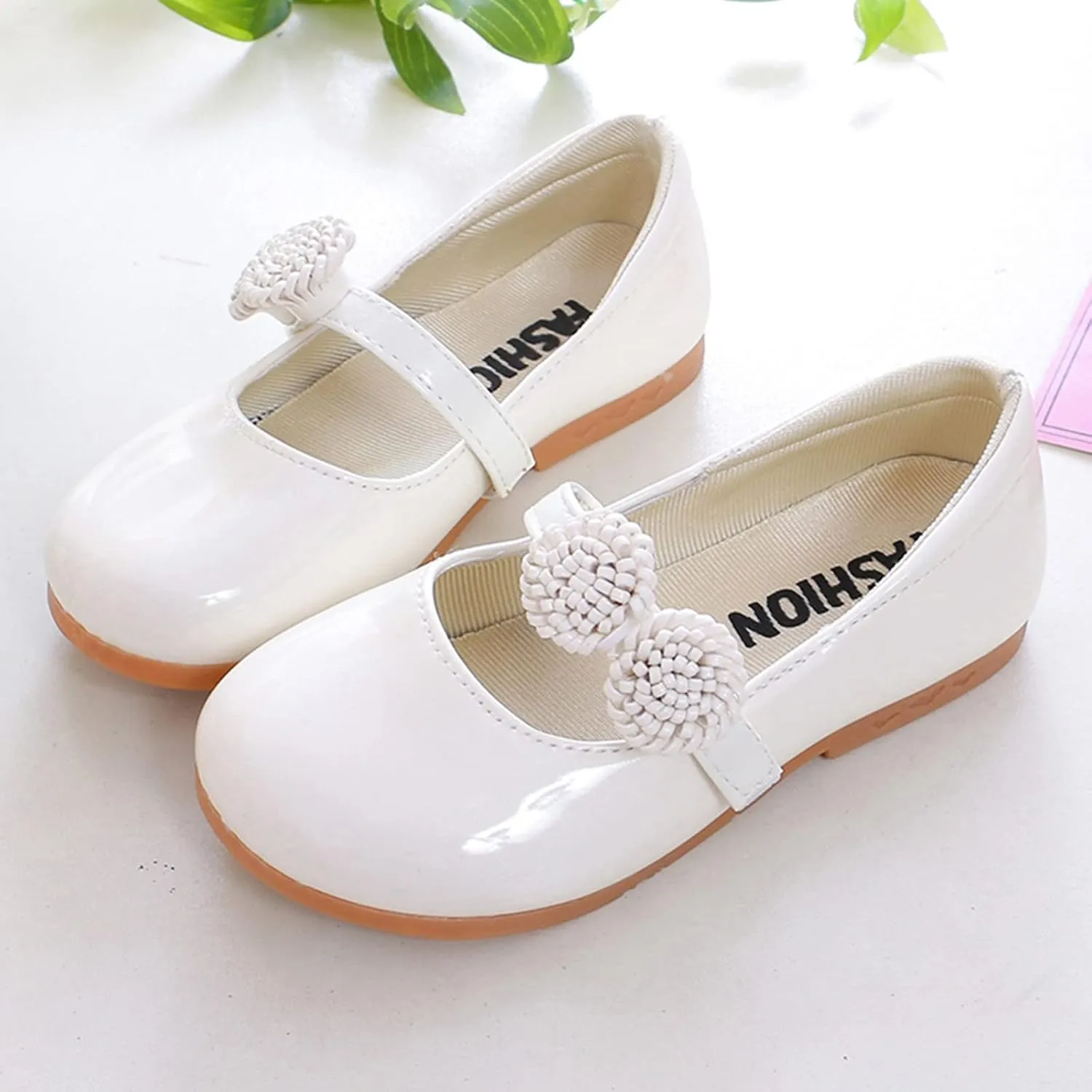 Children Loafers Leather Shoes Bowknot Girls Princess Shoes Single Shoes Performance Dress Shoes Kids Wide Shoes