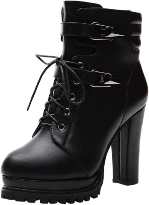 Cute Boots for Women Dark Brown Boots White Platform Boots High Ankle Boots Women'S Ankle Boots & Booties Low Heel Vegan Women's Ankle Boots Low Heels Chunky Zip Chelsea Style Ankle Bootie