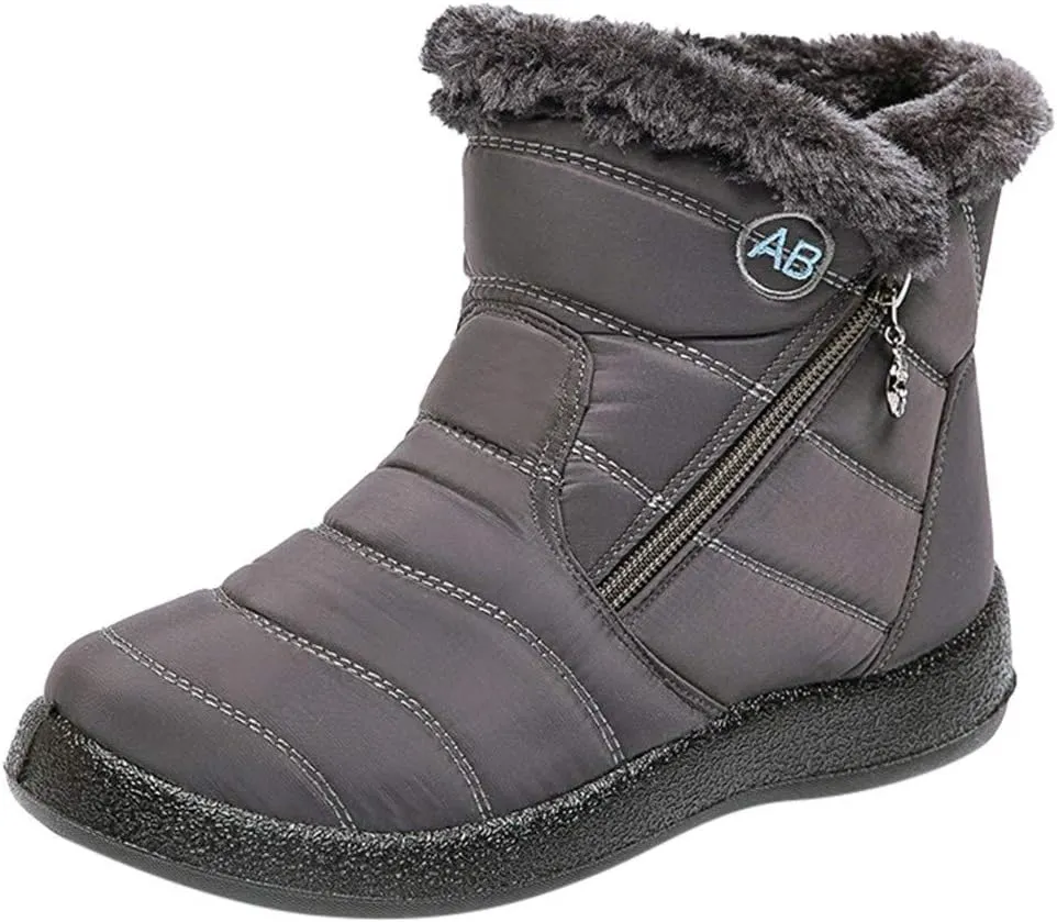 Cute Winter Boots for Women Fashion Winter Ankle Dress Boots for Women Waterproof Snow Womens Waterproof Boots Winter Womens Snow Shoes with Poles Botas Para Invierno Mujer
