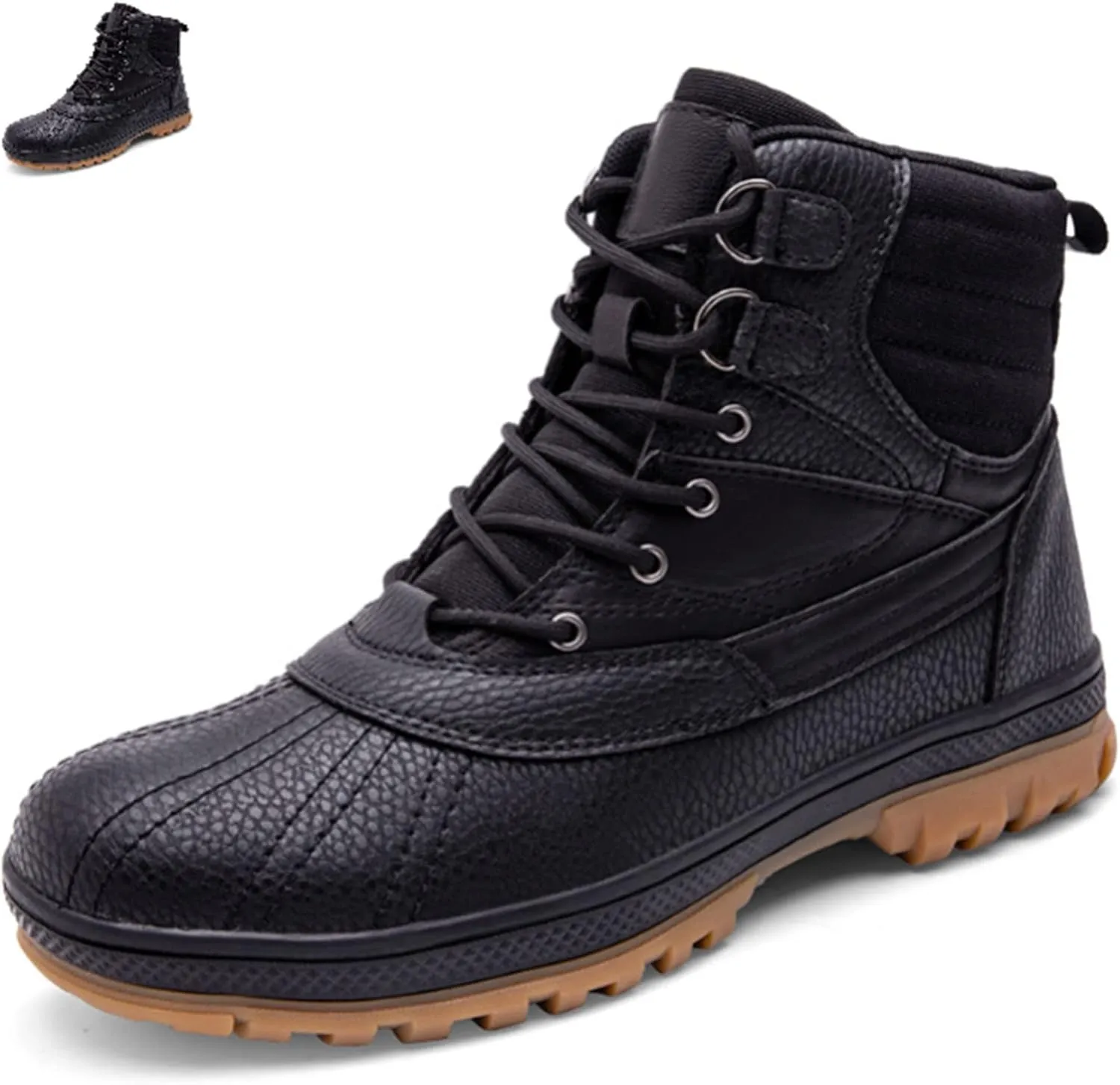 DevilAngel Men's Secret Service Combat Boots, Outdoor Lightweight Military Boots, Waterproof Hiking Boots (Black,7.5,7.5)