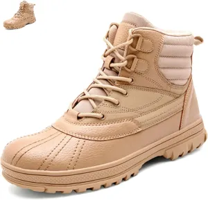 DevilAngel Men's Secret Service Combat Boots, Outdoor Lightweight Military Boots, Waterproof Hiking Boots (Sand color,12,12)