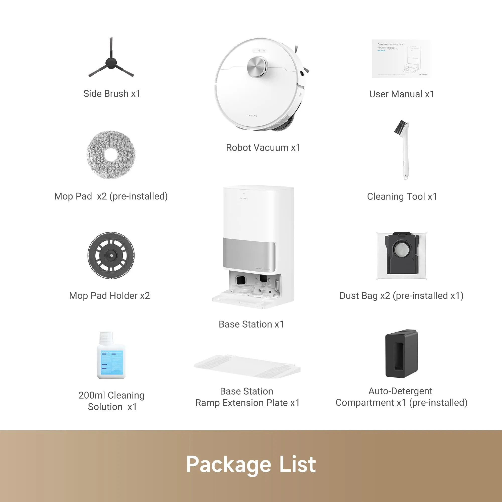 DREAME L10s Ultra Gen 2 Robot Vacuum and Mop, 10,000Pa Suction, MopExtend Technology, All-in-One Base Station, Pet-Friendly, Versatile Carpet Cleaning, DuoScrub Mopping System, Smart Pathfinder Tech