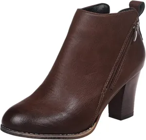 Dress Boots Women Ankle Western Boots for Women Blue Booties Dark Brown Ankle Boots for Women Women'S Leather Ankle Boots Zipper Winter Booties Wide Width White Cowboy Booties