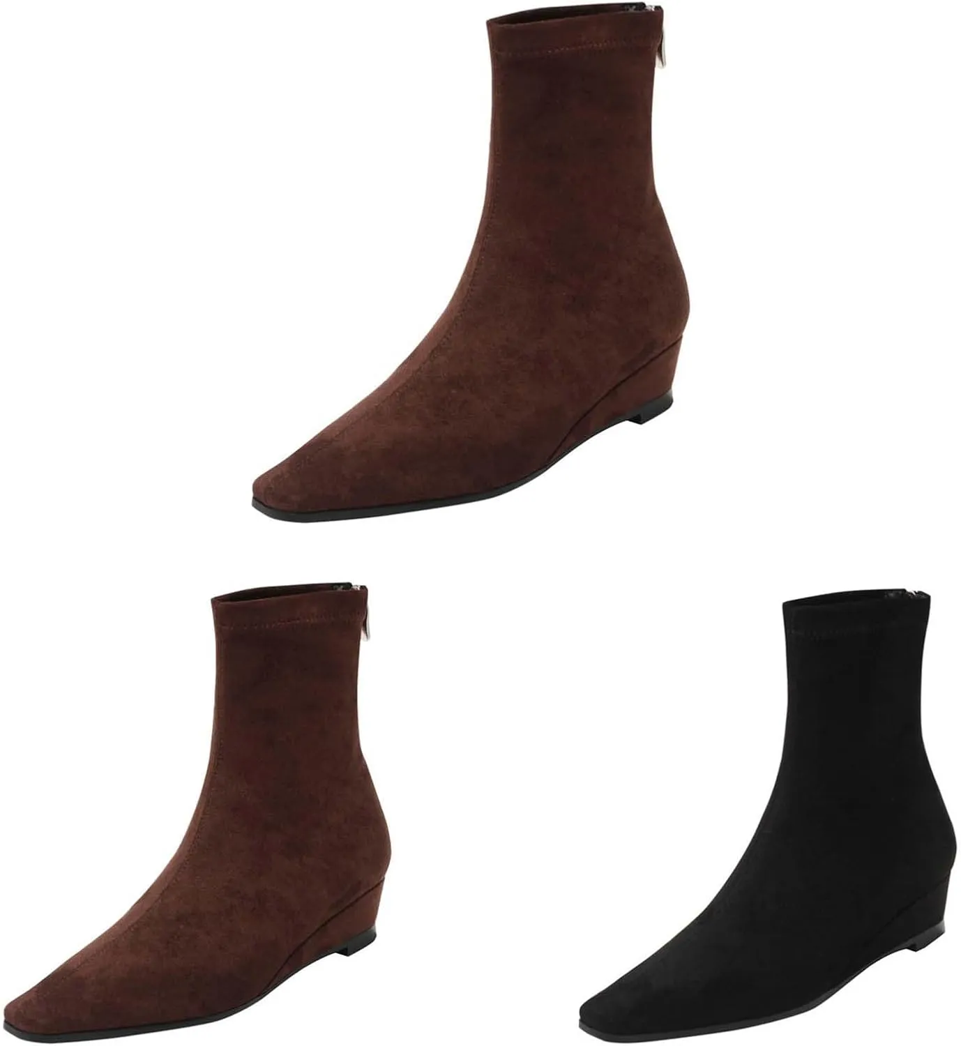 Dress Boots Women Black Womens Boots Pointed Boots for Women No Heel Booties Women'S Ankle Boots & Booties Wide Brown Boots for Women Ankle