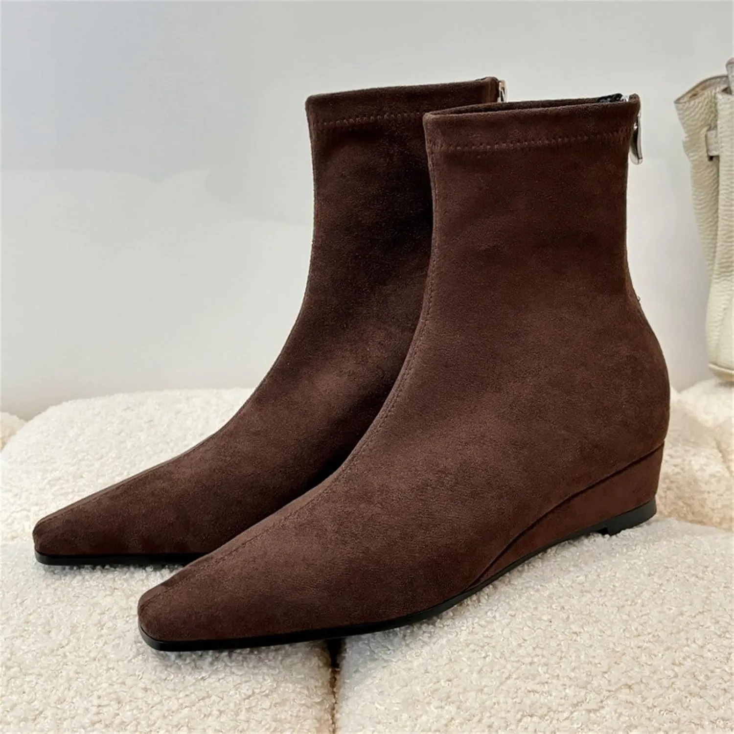 Dress Boots Women Black Womens Boots Pointed Boots for Women No Heel Booties Women'S Ankle Boots & Booties Wide Brown Boots for Women Ankle