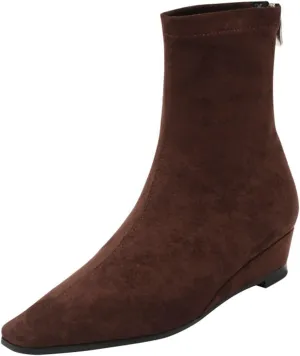 Dress Boots Women Black Womens Boots Pointed Boots for Women No Heel Booties Women'S Ankle Boots & Booties Wide Brown Boots for Women Ankle