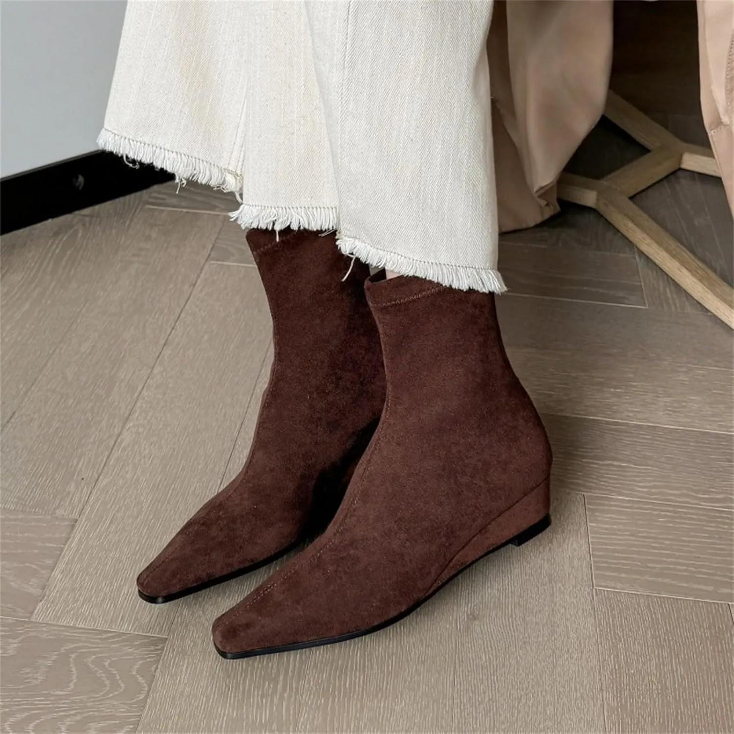 Dress Boots Women Black Womens Boots Pointed Boots for Women No Heel Booties Women'S Ankle Boots & Booties Wide Brown Boots for Women Ankle
