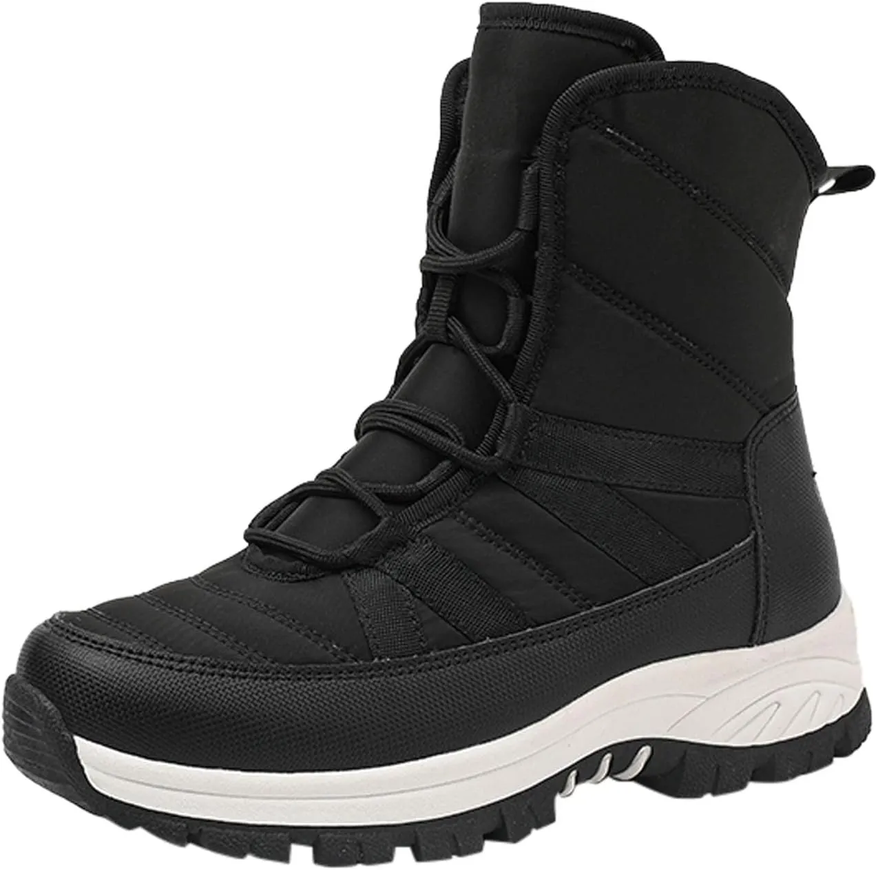 Fall Boots Womens Winter Fashion Snow Boots Lace Up Lug Sole Non Slip Waterproof Hiking Boot