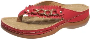 Flip Flops for Women Summer 2025 Fashion Boho Breathable Mesh Hollow Wedge with Arch Support Womens Sandals Trendy Casual Walking Slippers Summer Dressy Beach Non Slip Flip Flops Sandals 2025