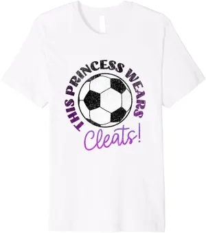 Girl Soccer Player Shoes Saying Premium T-Shirt