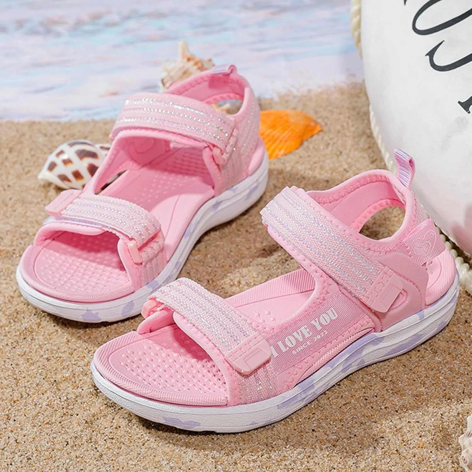 Girls Open Toe Sport Sandals for Hiking Walking 2025 Trendy Outdoor Athletic Toddler Slippers Kids Outdoor Sneakers