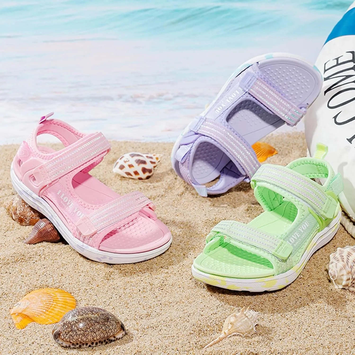 Girls Open Toe Sport Sandals for Hiking Walking 2025 Trendy Outdoor Athletic Toddler Slippers Kids Outdoor Sneakers