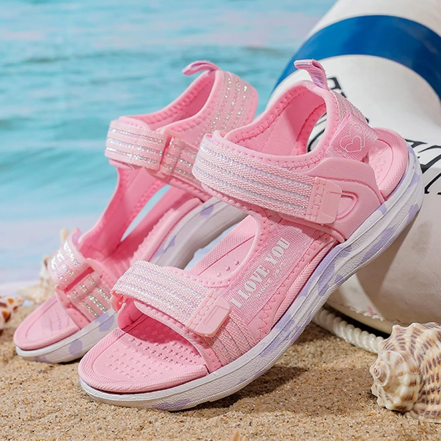 Girls Open Toe Sport Sandals for Hiking Walking 2025 Trendy Outdoor Athletic Toddler Slippers Kids Outdoor Sneakers