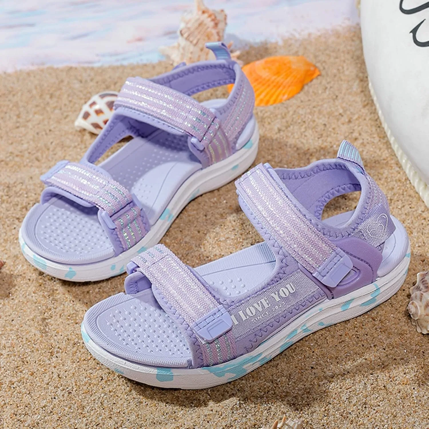 Girls Open Toe Sport Sandals for Hiking Walking 2025 Trendy Outdoor Athletic Toddler Slippers Kids Outdoor Sneakers