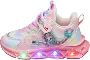 Girls Sneakers, Fashion Athletic Running Sports Sneakers, Kids Cute Princess Lace Up Walking Shoes