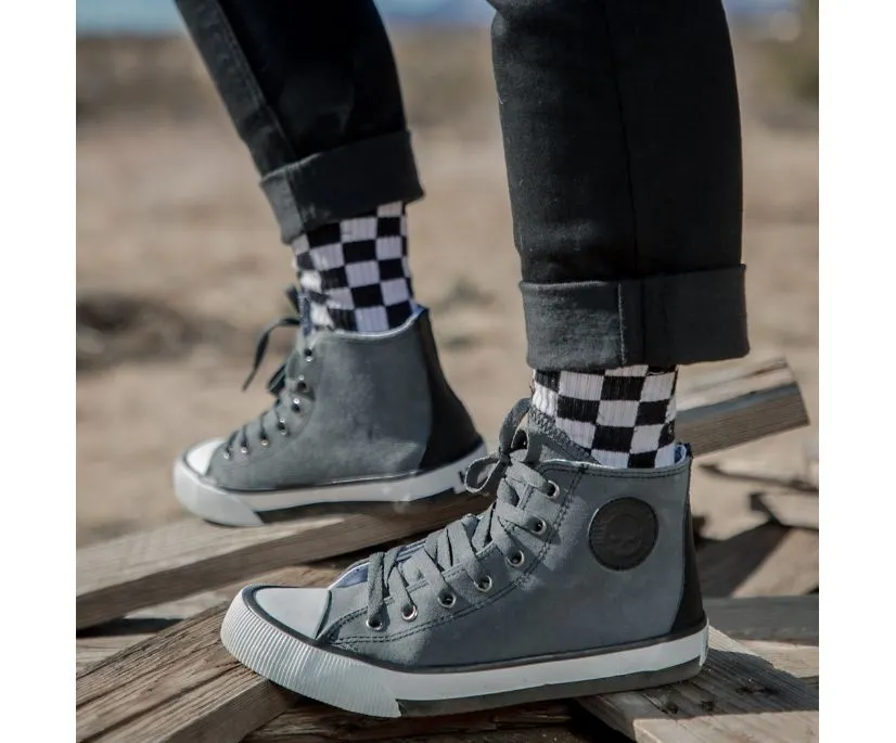 Harley-Davidson® Filkens Grey Leather Sneakers | D93674