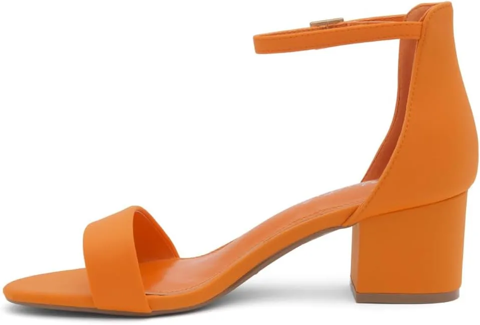 Herstyle Women??s Low Heels ?C Open Toe Chunky Block Heeled Sandals with Ankle Strap | Comfortable Dressy Short Heels for Prom, Wedding, Party & Office