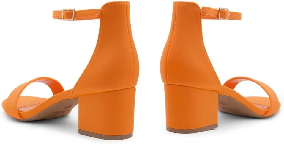 Herstyle Women??s Low Heels ?C Open Toe Chunky Block Heeled Sandals with Ankle Strap | Comfortable Dressy Short Heels for Prom, Wedding, Party & Office
