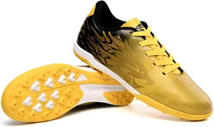 Indoor/Outdoor Soccer Cleats Mens,Non-Slip Wear Resistant/High Gripping Power Youth Football Cleats,Breathable Comfortable Soccer Shoes for Boys (Color : Yellow, Size : 3.0)