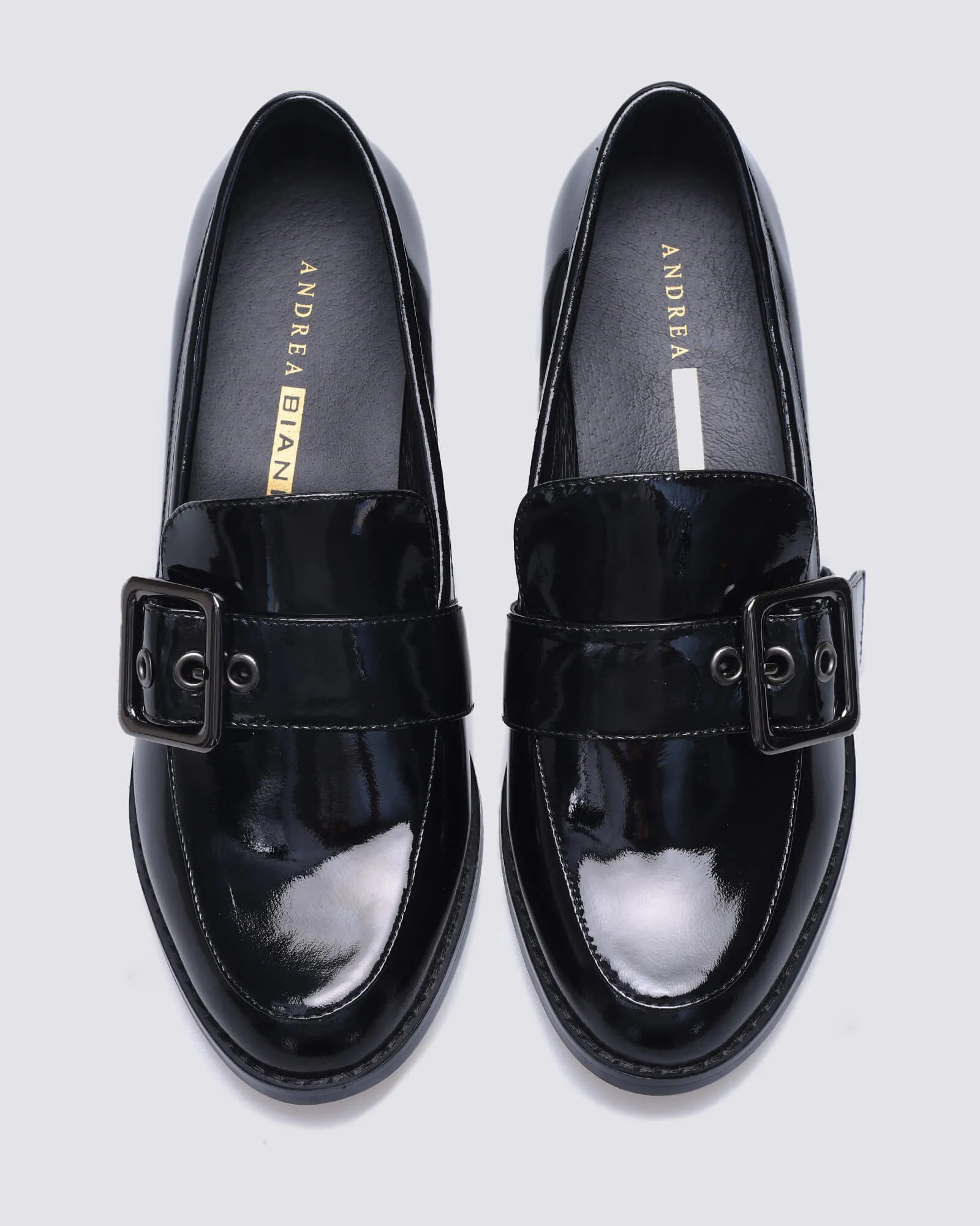 JAGER HEELED LOAFERS BLACK CRINKLE