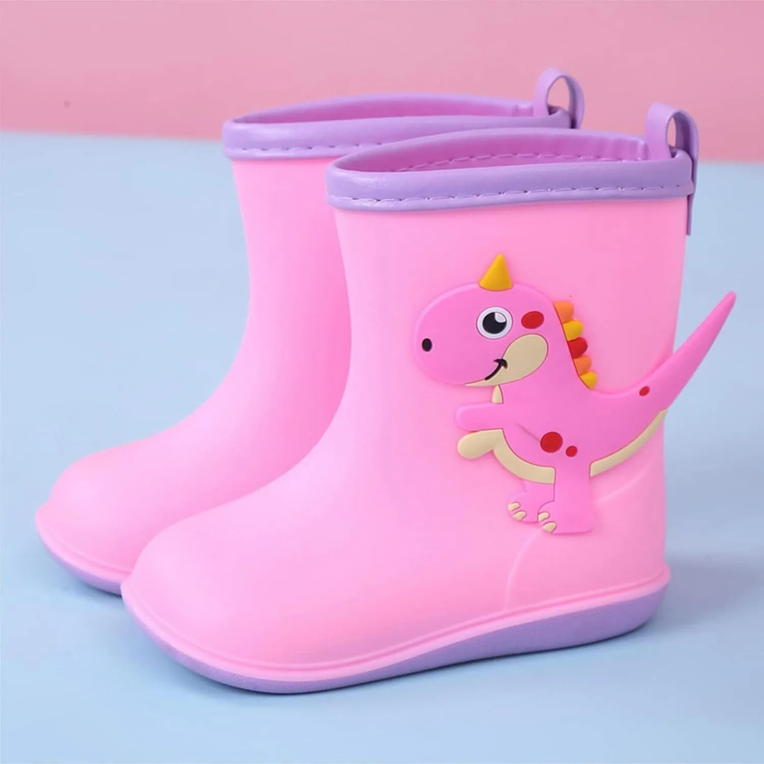 Kids Rain Boots For Girls Boys Toddler Waterproof Rubber Boots Dinosaur Printed Water Boots Toddler Rain Boots Boys