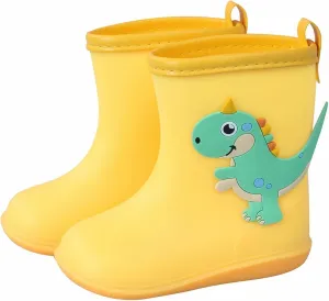 Kids Rain Boots For Girls Boys Toddler Waterproof Rubber Boots Dinosaur Printed Water Boots Toddler Rain Boots Boys
