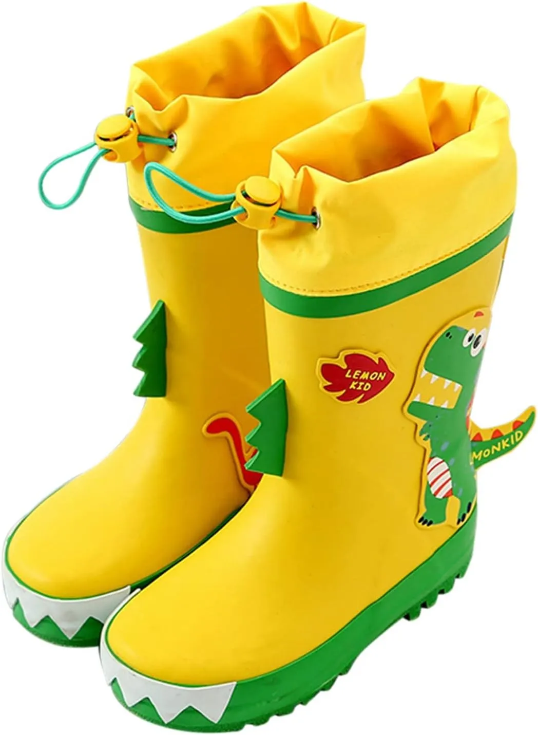 Kids Rain Boots for Girls Boys Waterproof Toddler Cute Cartoon Insulated Rubber Boots with Girls Boots Size 2 Big Kid